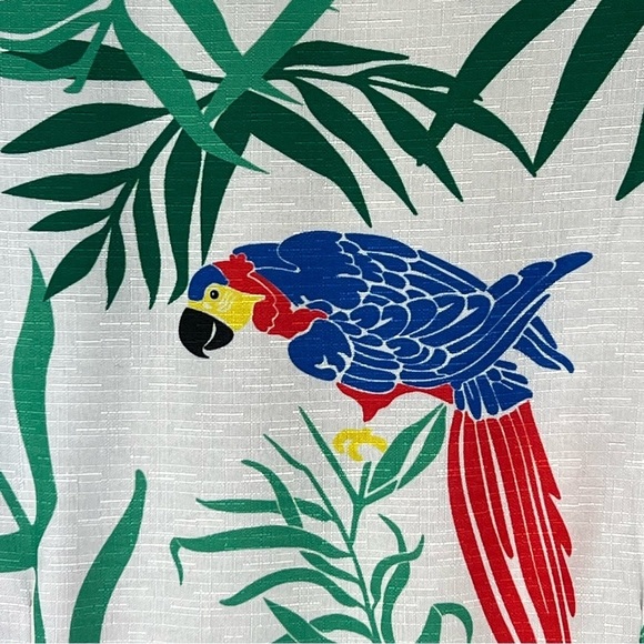 Unique Vintage Retro Rockabilly Tropical Parrot Print Fit & Flare Dress | S / 4 - Picture 4 of 9